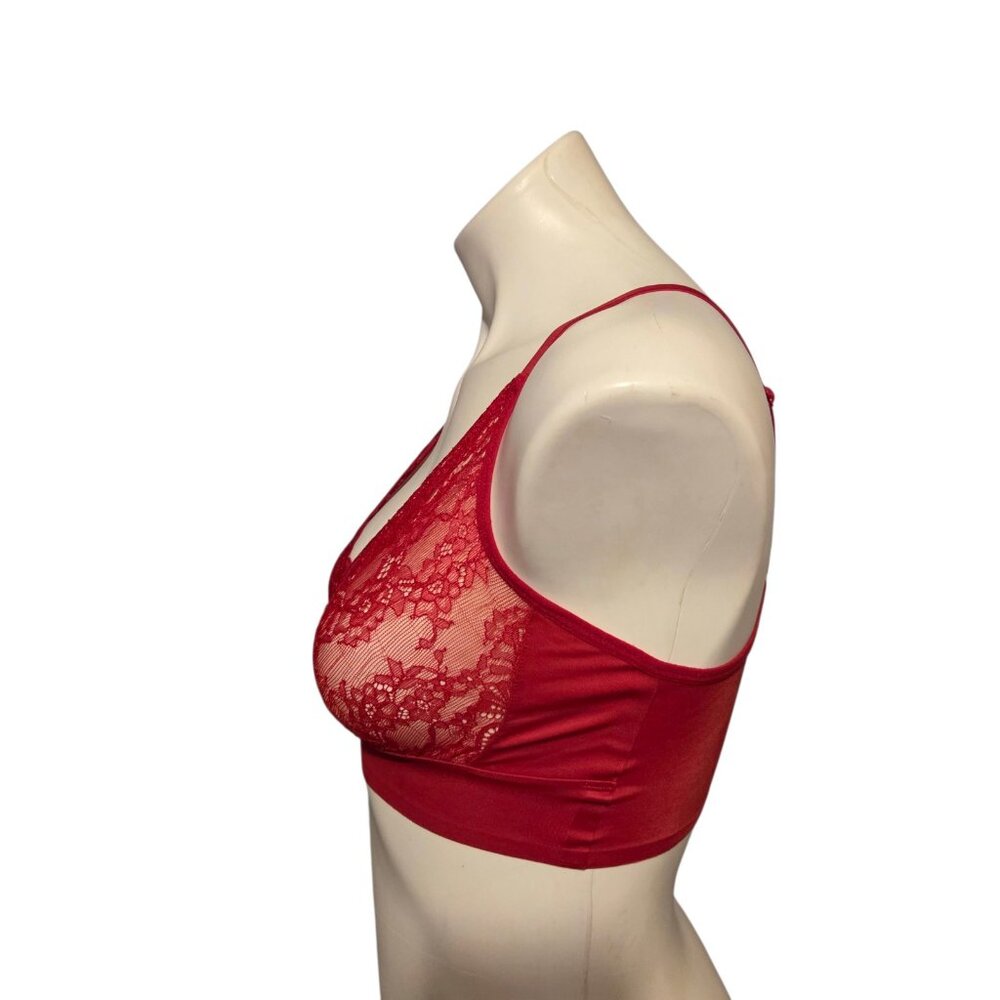 Ruby Ribbon Cherry Red Second Skin Lace Demiette … - image 2